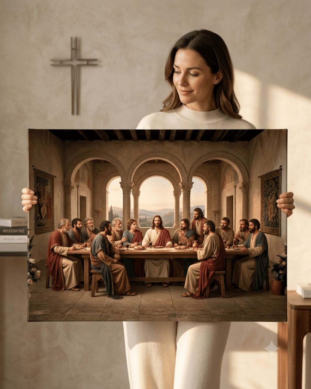 Quadro Santa Ceia Edição Renascentista